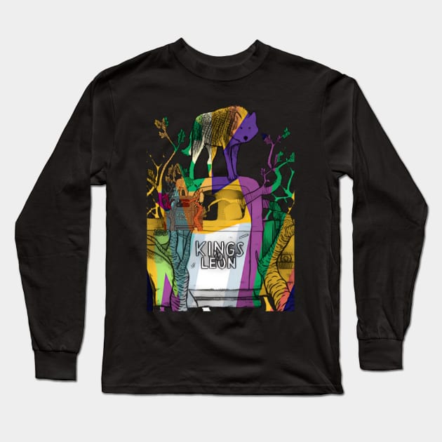 Kings of Leon - Wpap Vintage Long Sleeve T-Shirt by Hi.Nawi